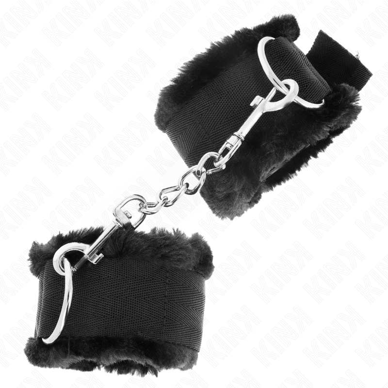 Kink Furry Lined Wrist Restraints - Esposas Ajustables con Forro de Piel Sintética
