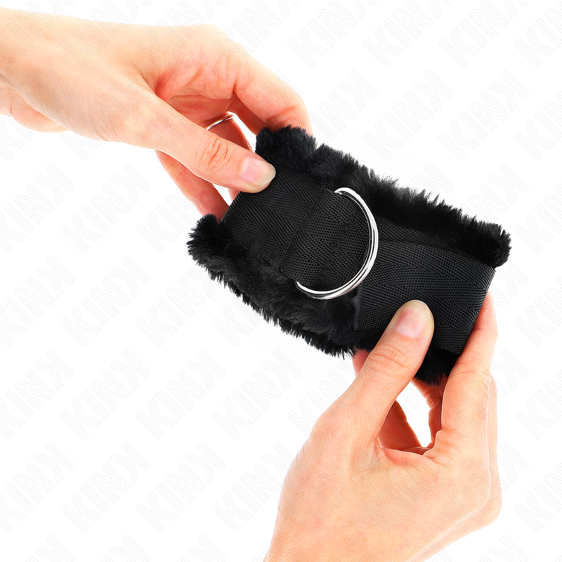 Kink Furry Lined Wrist Restraints - Esposas Ajustables con Forro de Piel Sintética
