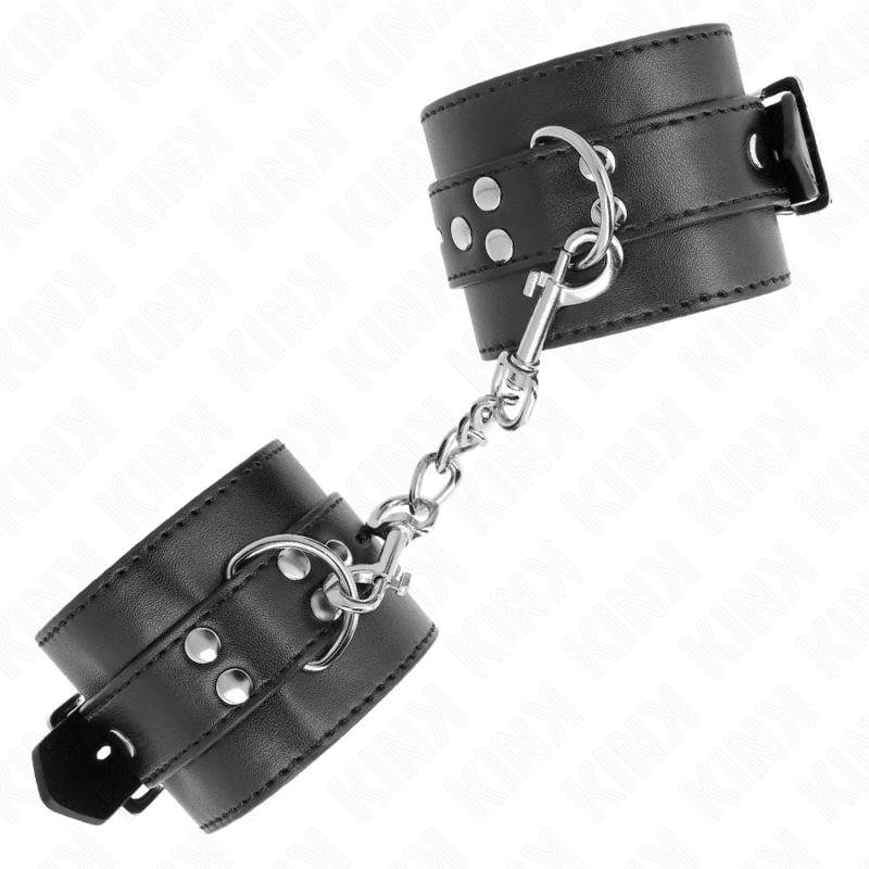 Kink Wrist Restraints Ajustables Negro con Cierre de Candado