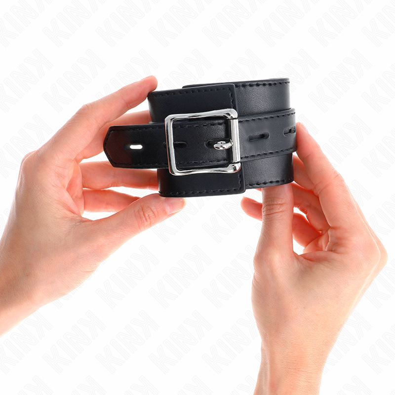 Kink Wrist Restraints Ajustables Negro con Cierre de Candado