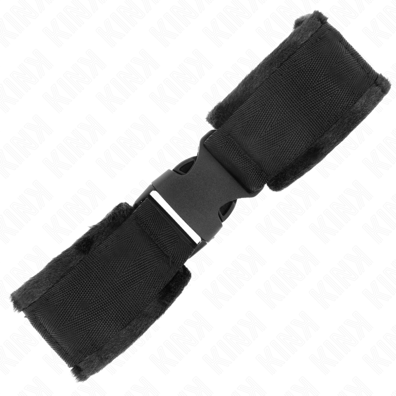 Kink Nylon Bind Hook & Loop Wrist Restraints Red-Black Ajustables