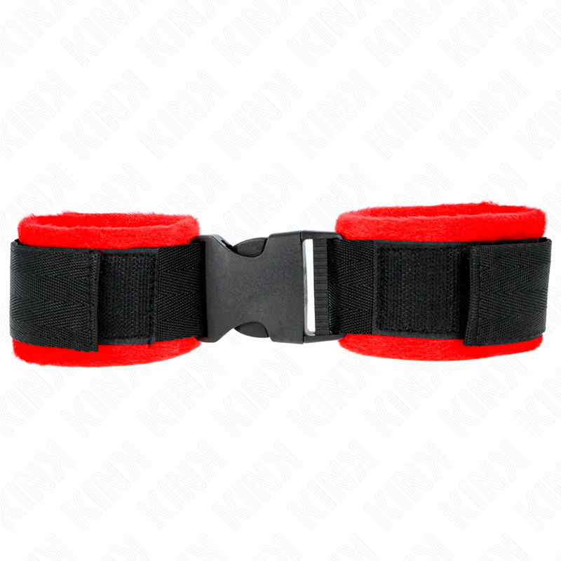 Kink Nylon Bind Hook & Loop Wrist Restraints Black - Ajustables 25-35 cm