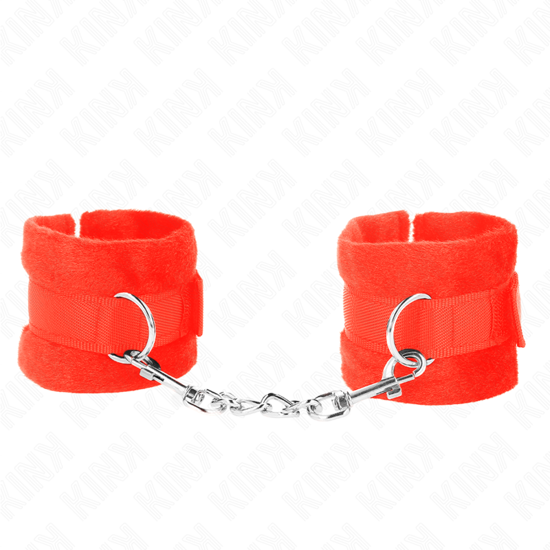 Esposas de Muñeca Fur Kink Beginner - Rojo 30x7 cm