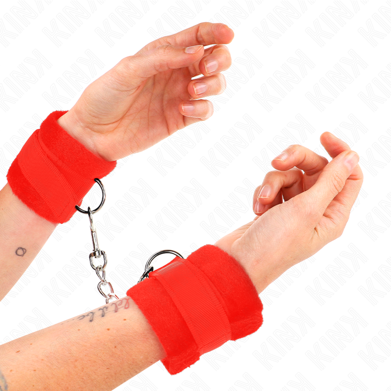 Esposas de Muñeca Fur Kink Beginner - Rojo 30x7 cm