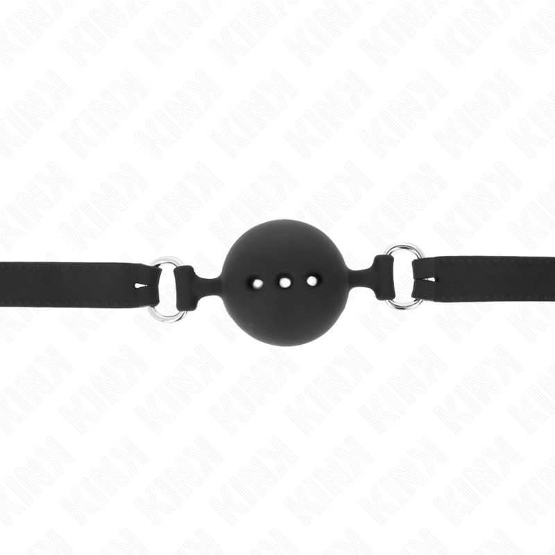 KINK Full Silicone Gag 55cm - Bola 4.5cm Ajustable 35-51cm Negro