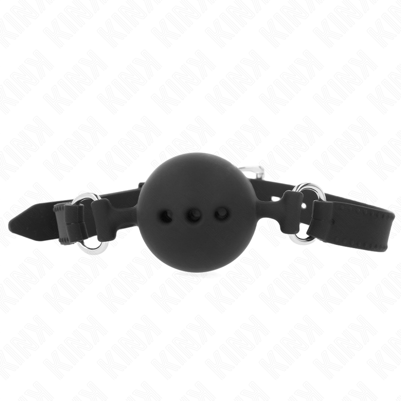 KINK Full Silicone Gag 55cm - Bola 4.5cm Ajustable 35-51cm Negro