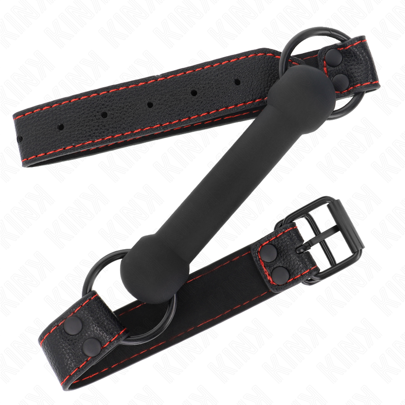 Bone Gag con Correa de Cuero Sintético Ajustable 41-57 cm