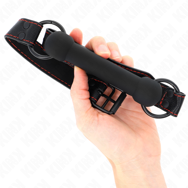 Bone Gag con Correa de Cuero Sintético Ajustable 41-57 cm