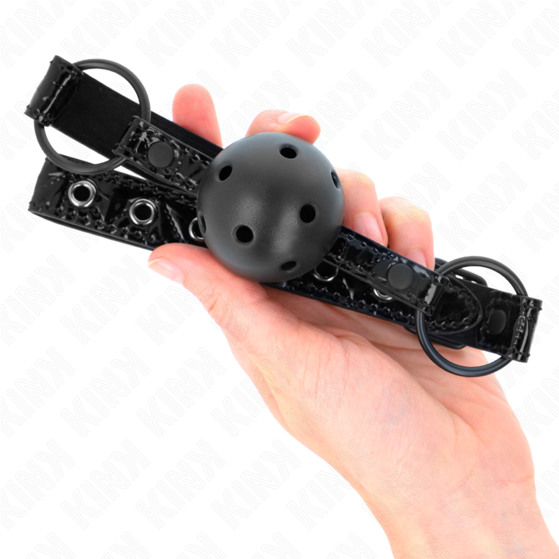KINK Diamond Pattern Ball Gag 4.5 cm - Mordaza Ajustable 42-60 cm