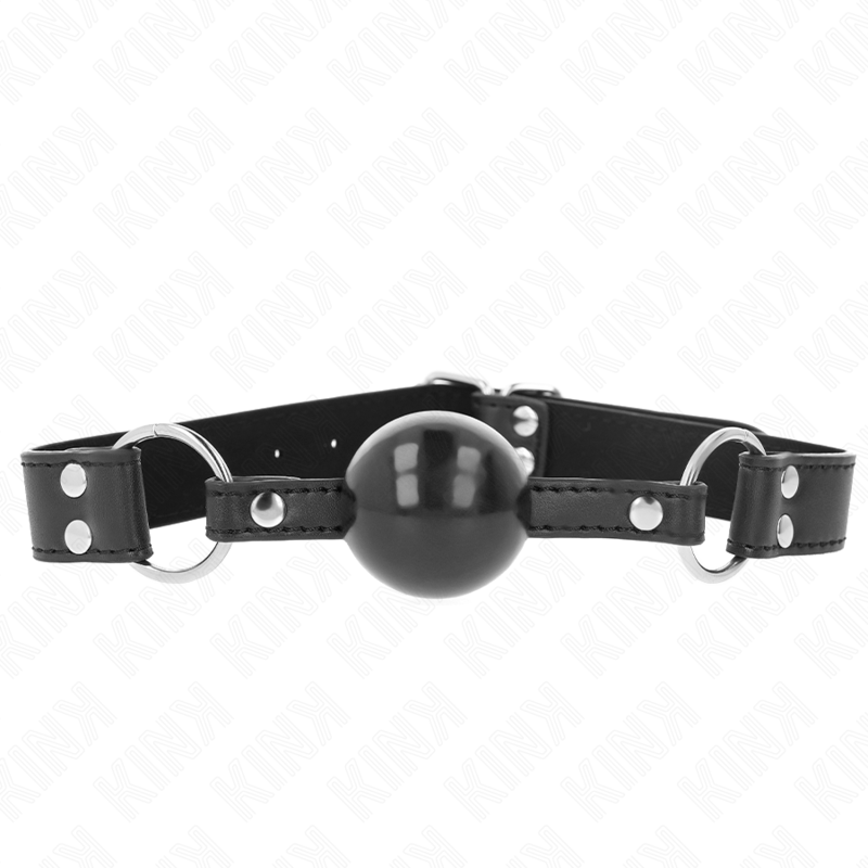Mordaza de Bola Ajustable KINK 4 cm - Correa de Cuero Sintético 42-58 cm
