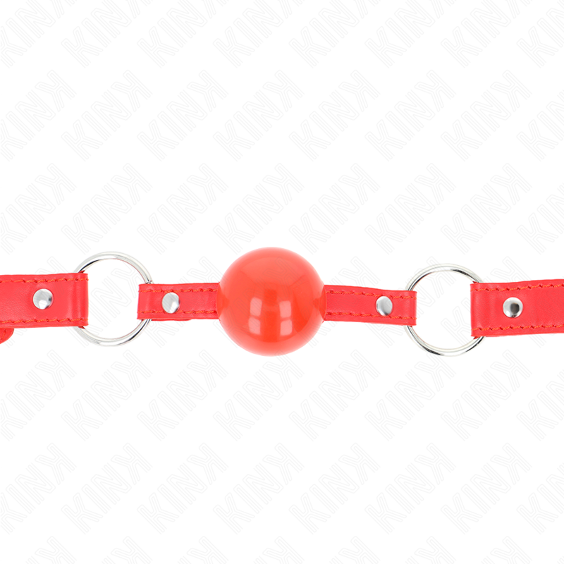 Mordaza de Bola TPE 4 cm con Candado Negro - KINK
