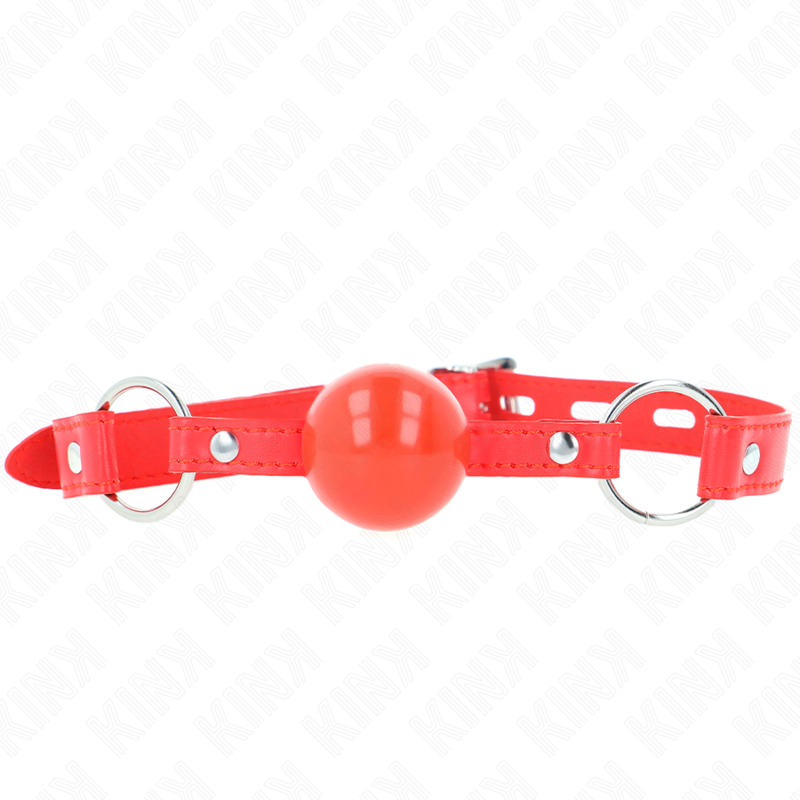 Mordaza de Bola TPE 4 cm con Candado Negro - KINK