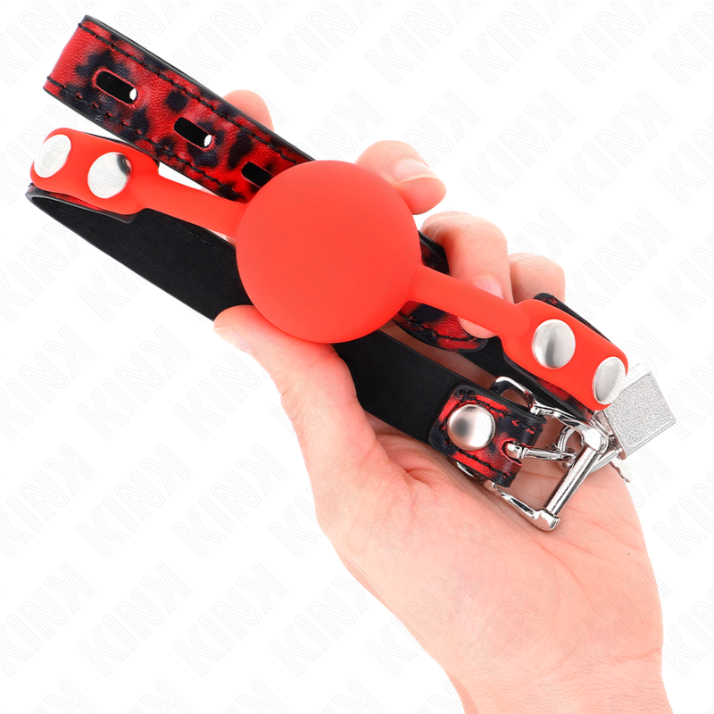 Kink Model 2 Silicone Ball Gag 4 cm con Cierre de Seguridad