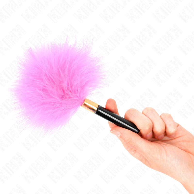 Pluma de Cosquillas Metal Fucsia Dorado 18 cm - KINK Impact & Touch