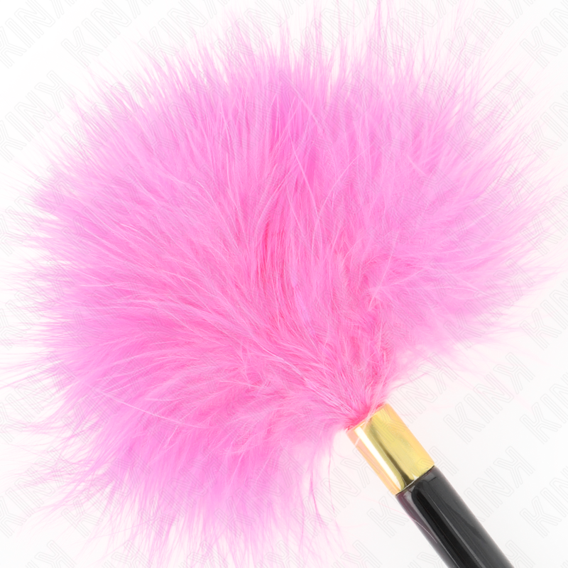Pluma de Cosquillas Metal Fucsia Dorado 18 cm - KINK Impact & Touch