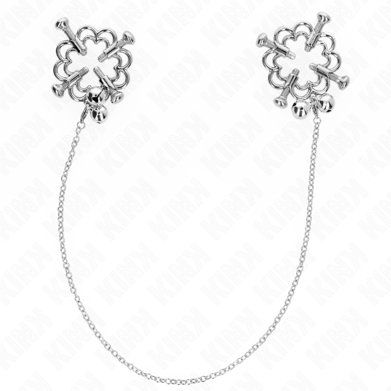 Pinzas para Pezones Metal Flower con Cadena - Kink Nipple Grip