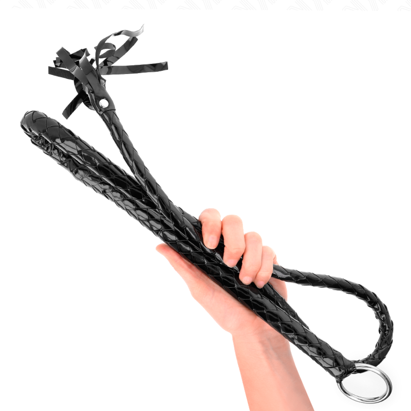 Kink Long Shiny PVC Whip - Látigo de 138 cm Material Brillante