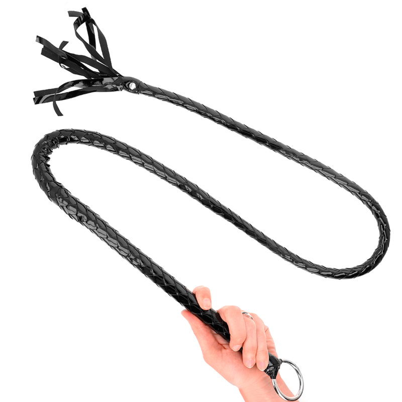 Kink Long Shiny PVC Whip - Látigo de 138 cm Material Brillante
