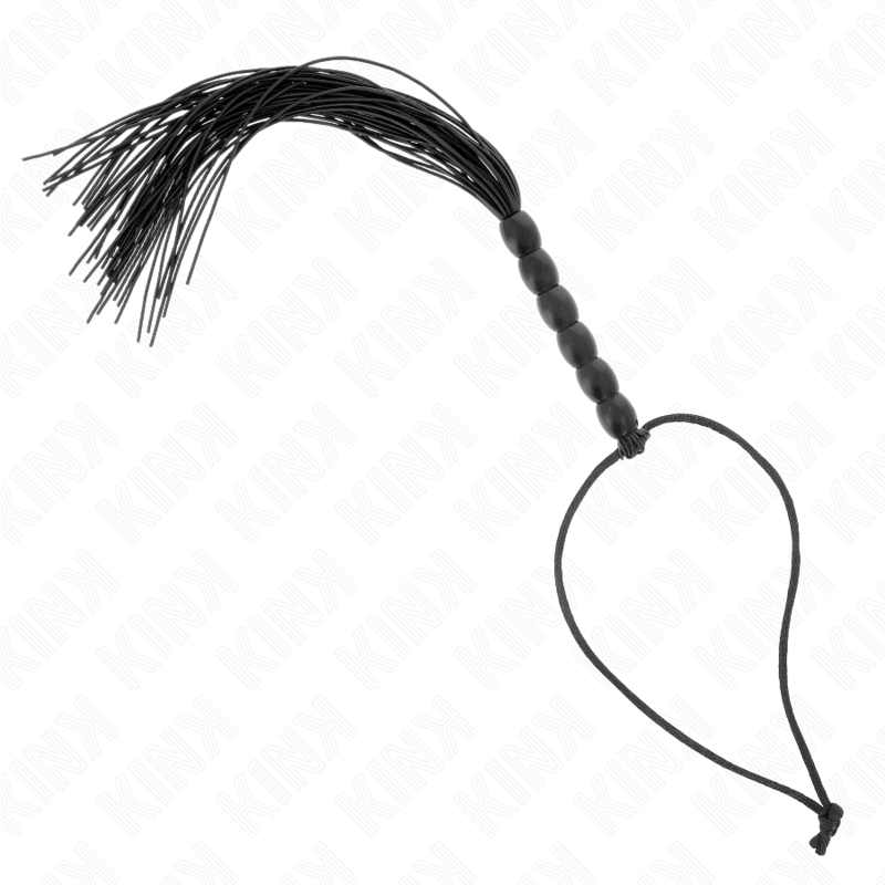 KINK Mini Látigo Silicona 6 Bolas Negro 26 cm - Accesorio SM Ergonómico