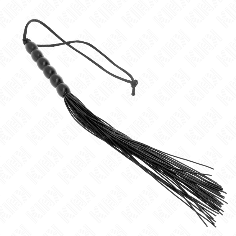 KINK Mini Látigo Silicona 6 Bolas Negro 26 cm - Accesorio SM Ergonómico