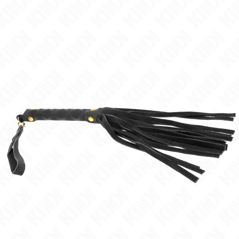 Kink Black Suede Mini Whip 30cm - Látigo Sensorial Compacto