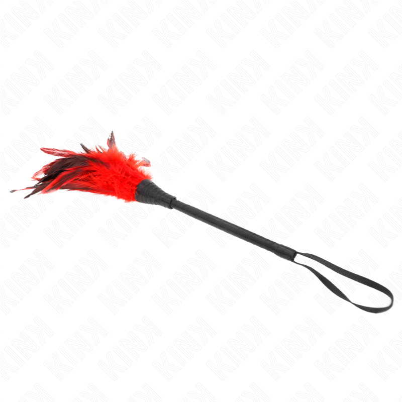 Plumeau Cuerno Rojo KINK - Estimulación Sensorial 36 cm