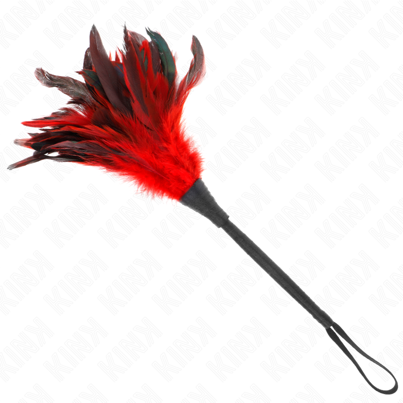 Plumeau Cuerno Rojo KINK - Estimulación Sensorial 36 cm