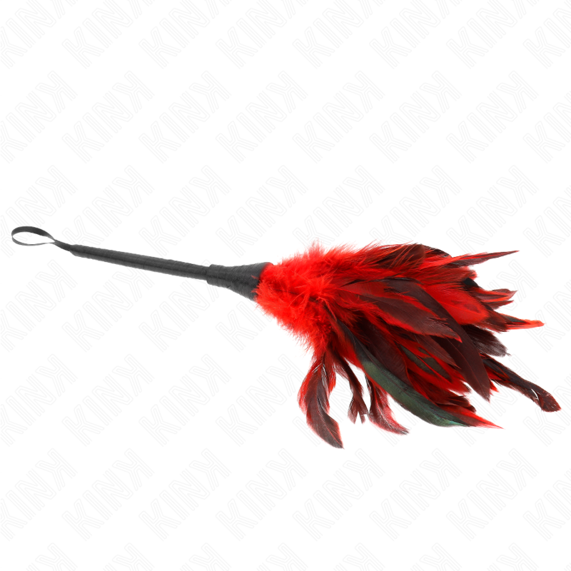 Plumeau Cuerno Rojo KINK - Estimulación Sensorial 36 cm