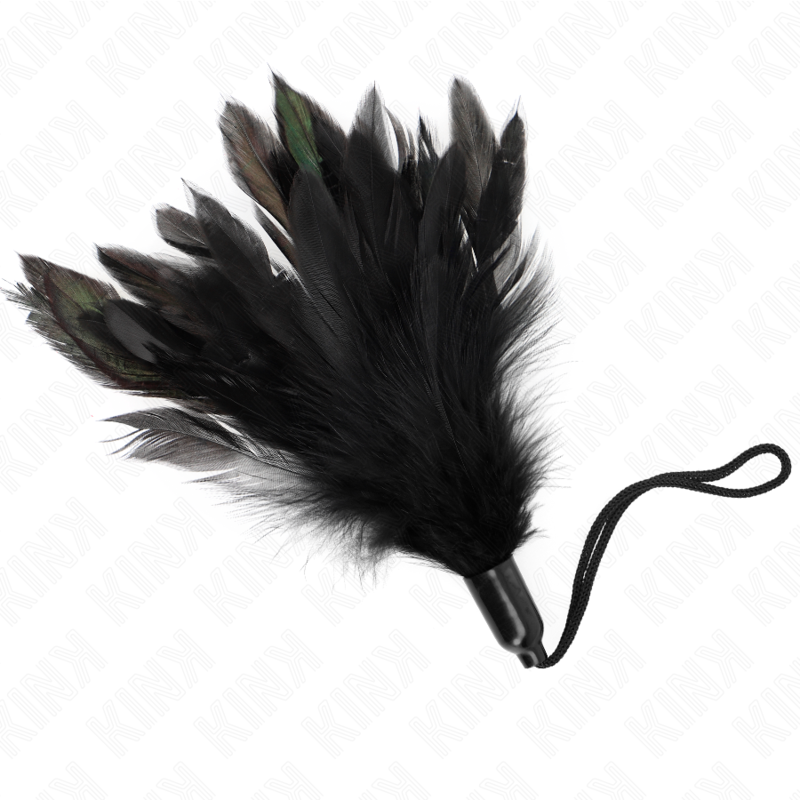 Kink Tickle Feathers - Plumero de Estimulación con Mango de Cuerda 15 cm