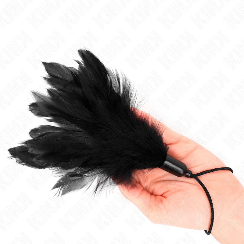 Kink Tickle Feathers - Plumero de Estimulación con Mango de Cuerda 15 cm