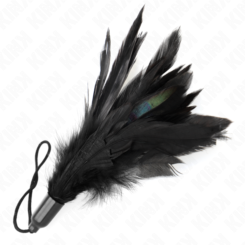 Kink Tickle Feathers - Plumero de Estimulación con Mango de Cuerda 15 cm