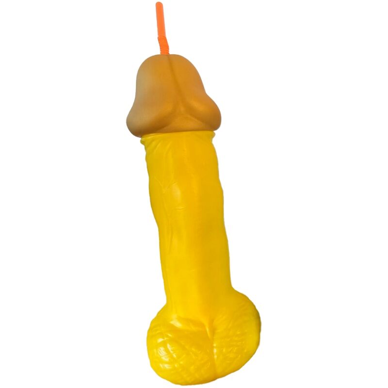 Diablo Picante Yellow Plastic Penis Glass