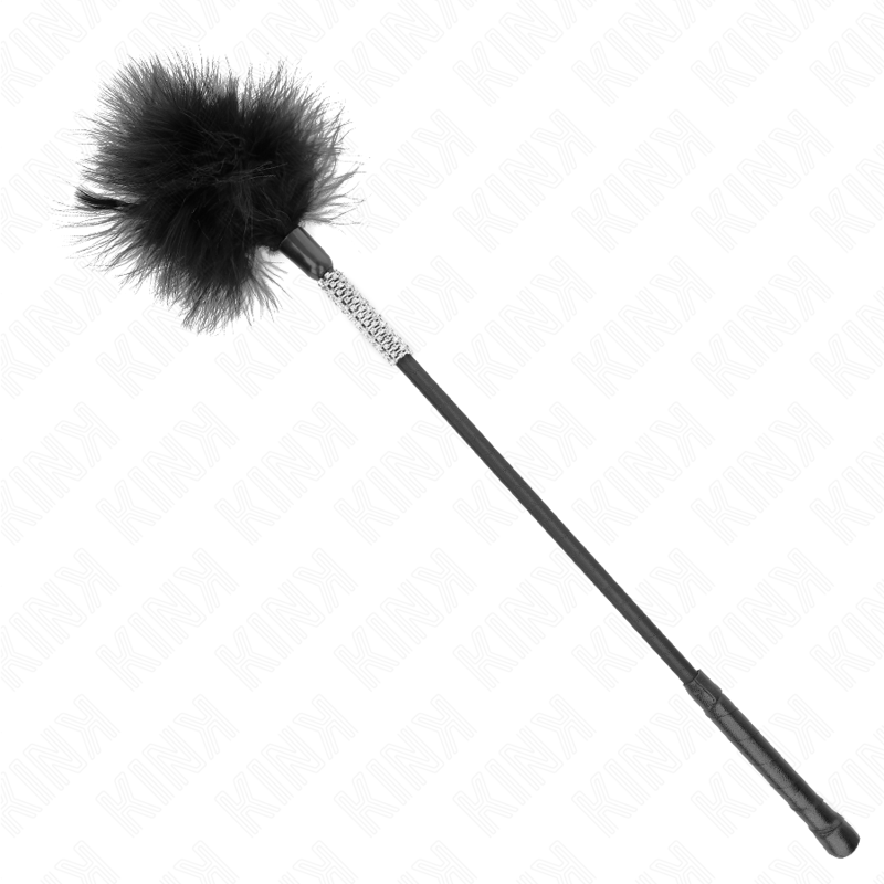 Kink Tickle Feathers - Plumero de Caricias con Mango de Strass 50 cm
