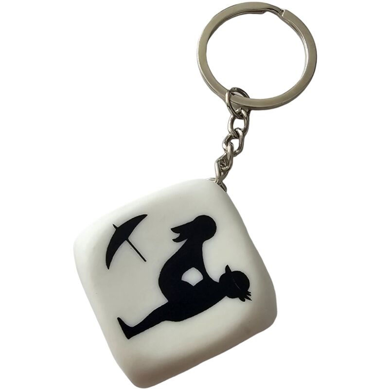 Llavero Diablo Picante White Dice con Poses