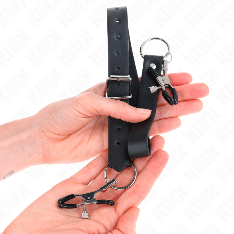 Kink 4 Pinzas Ajustables para Pezones y Clítoris con Cadena Dorada