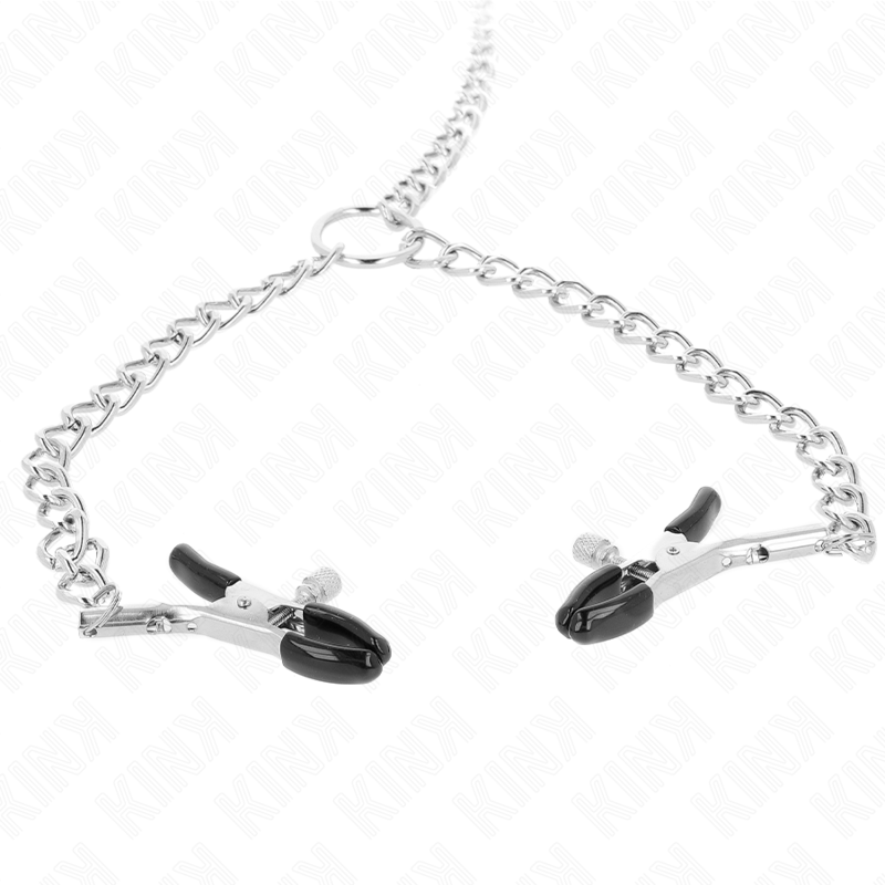 Kink 4 Chain Nipple Clamps - Pinzas de Pezones Conectadas por Cadena Plateada