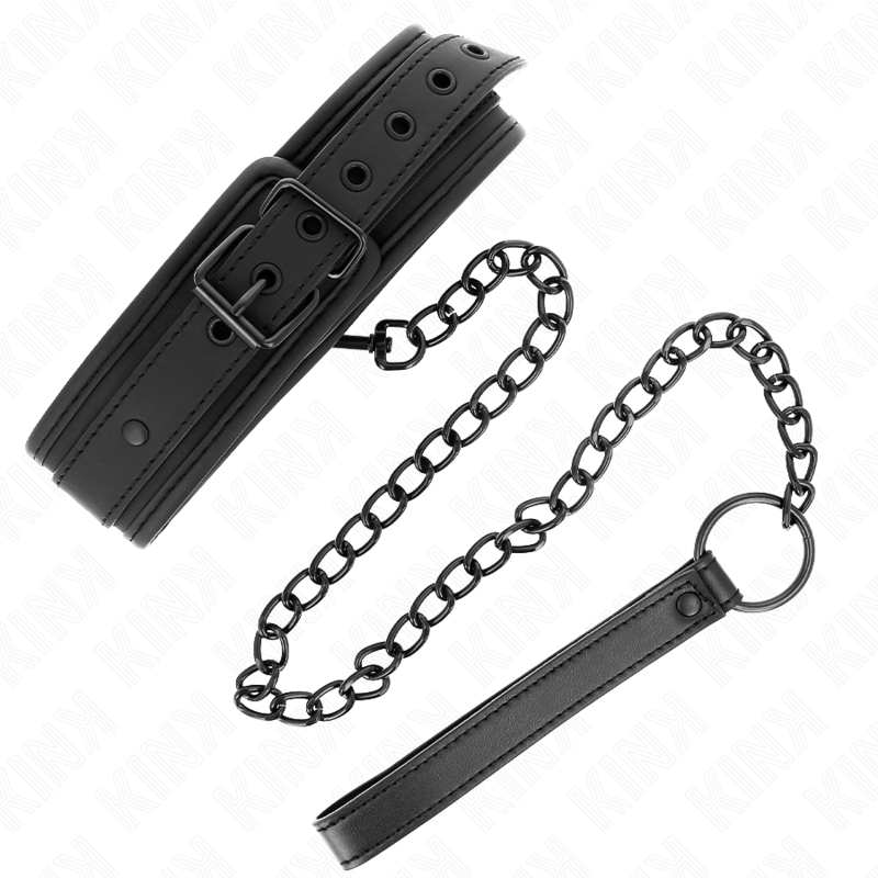 Collar de Bondage Neopreno KINK Modelo 1 con Cinturón Ajustable 78 cm