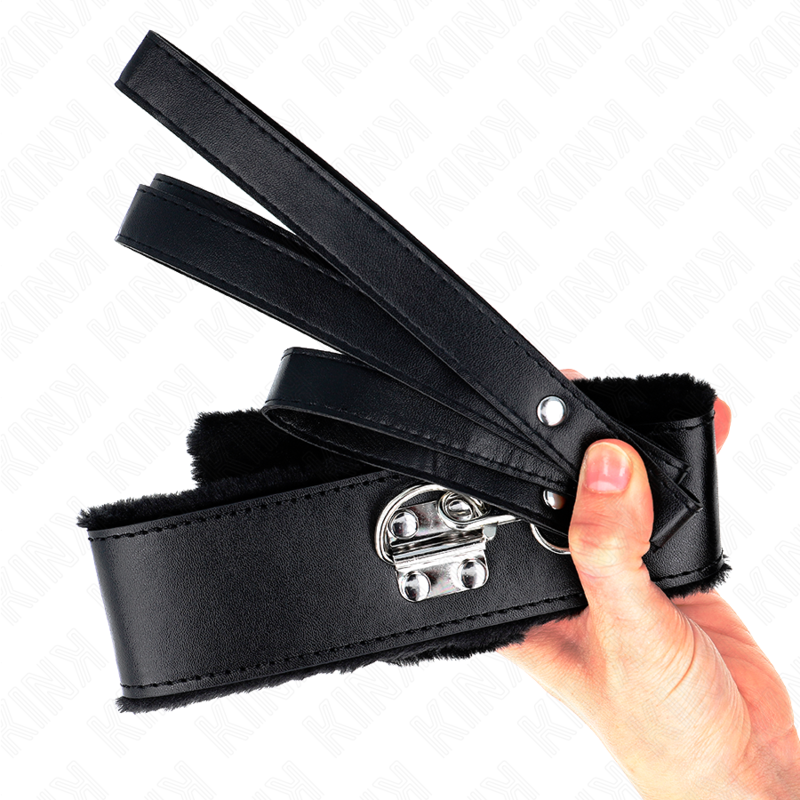 Collar Ajustable con Correa y Tachuelas Plateadas Kink - 116 cm