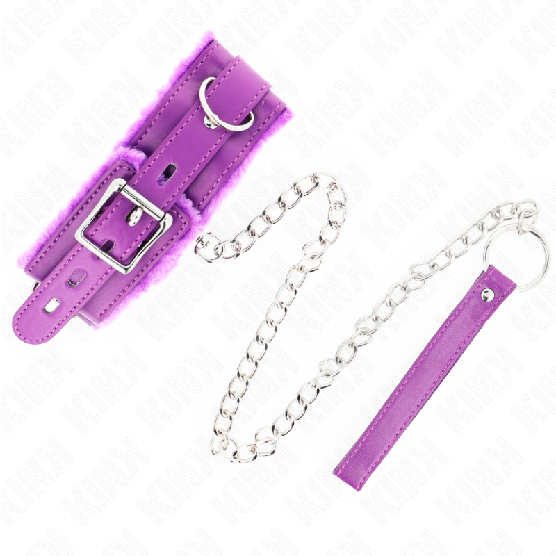 Collar KINK con Correa 65 cm - Ajustable 36-42 cm Púrpura