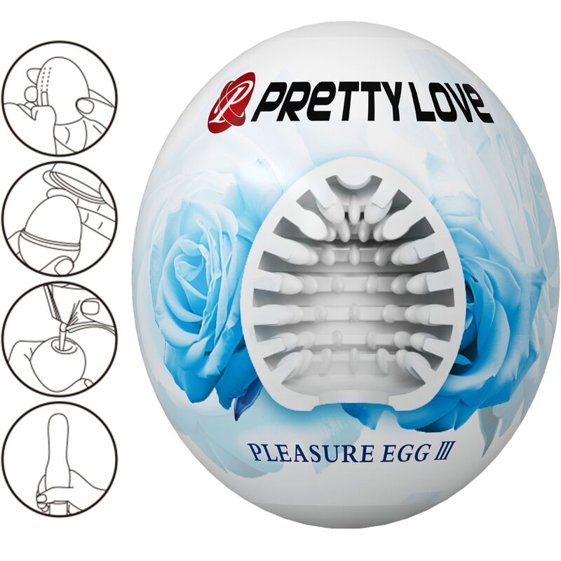 Pretty Love Male Masturbator Egg White