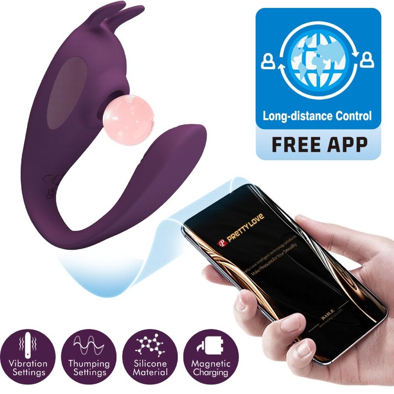 Pretty Love Shey - Estimulador y Vibrador Conectado con App Control a Distancia