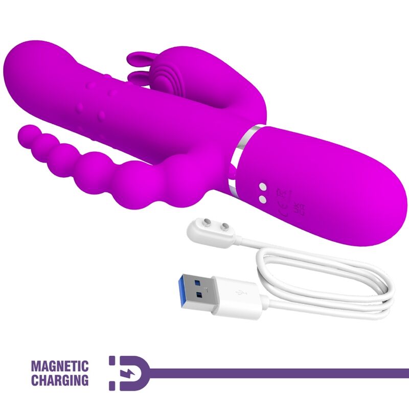 Pretty Love Cammy Triple Vibrator Multifunction 4 en 1 Rosa