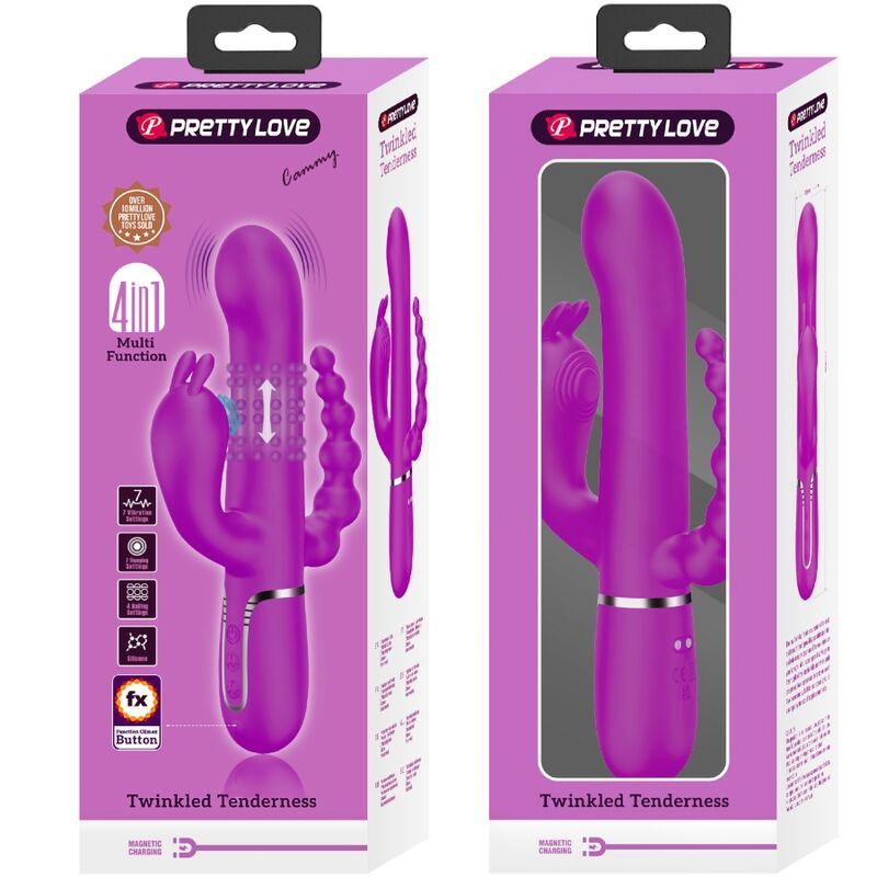 Pretty Love Cammy Triple Vibrator Multifunction 4 en 1 Rosa