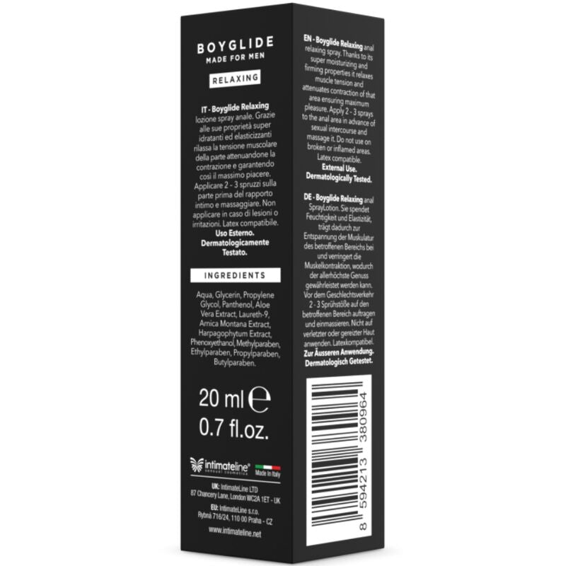 Intimateline Boyglide Spray Relajante Anal 20 ml