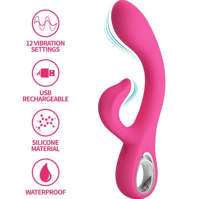 Pretty Love Fritz Rabbit Vibrator 12 Vibraciones Rosa
