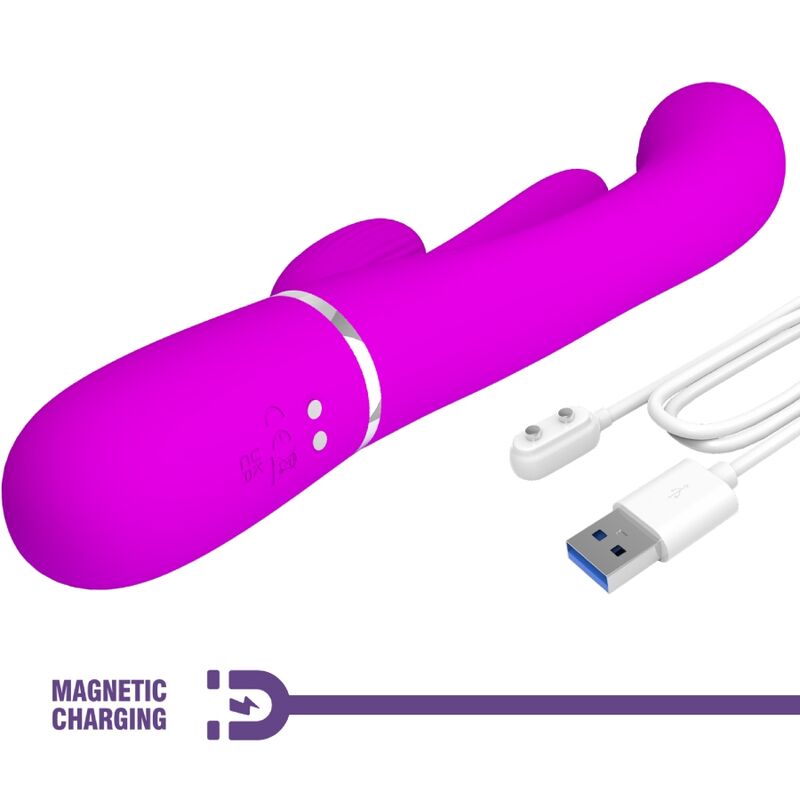 Pretty Love Shania Triple Rabbit Vibrator Multifunción Rosa