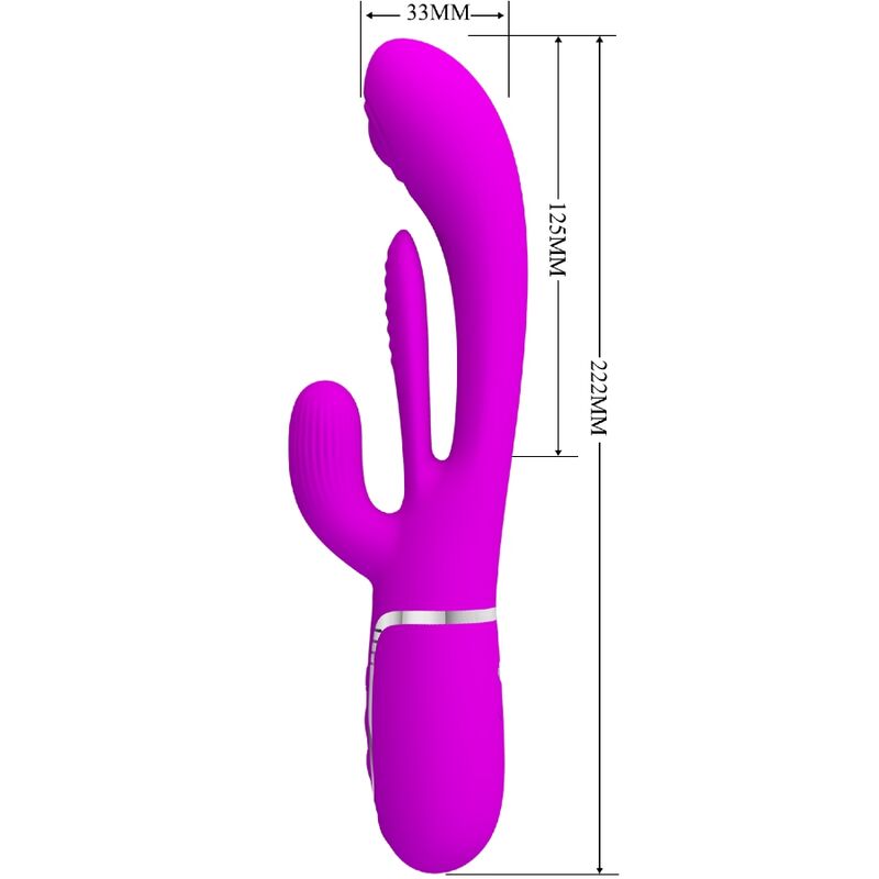 Pretty Love Shania Triple Rabbit Vibrator Multifunción Rosa