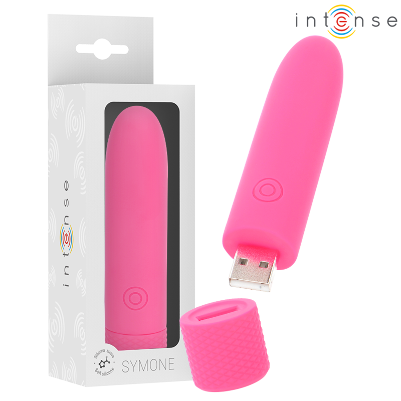 Intense Symone - Vibrador Recargable USB 8 Vibraciones Rosa