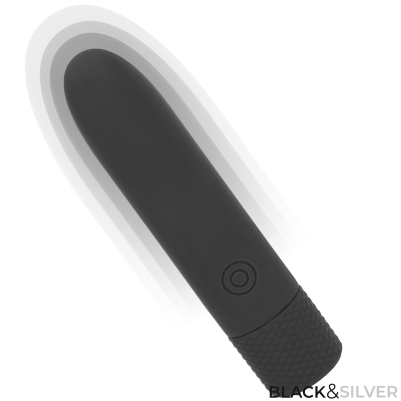 Black & Silver Geri - Vibrador Recargable USB 8 Modos