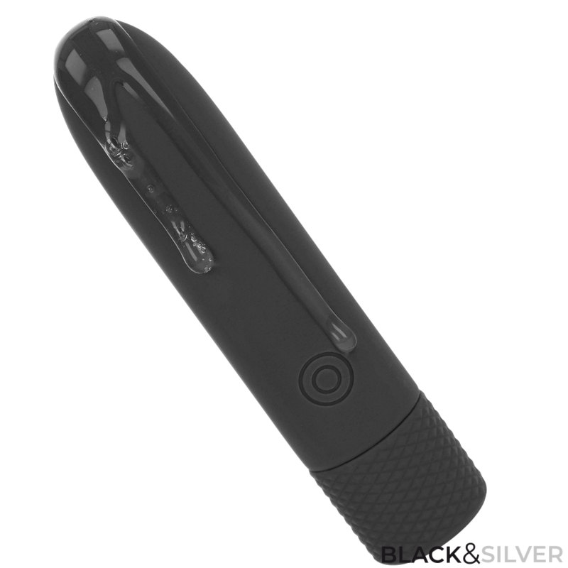Black & Silver Geri - Vibrador Recargable USB 8 Modos